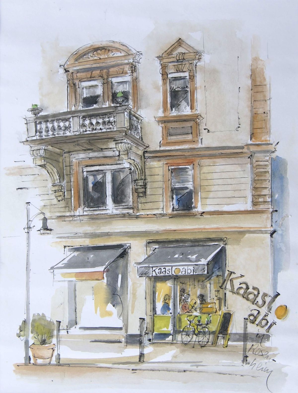 Käsegeschäft Zeichnung